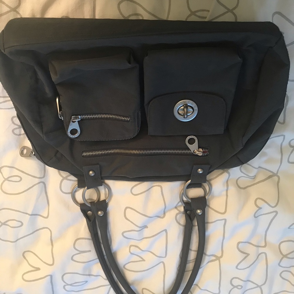 Baggallini Charcoal Gray Satchel Shoulder Bag